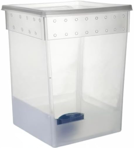 OMEM Portable Reptile Terrarium Habitat for Mini Pet Houses Breathable Holes Stackable Container (Extra H)