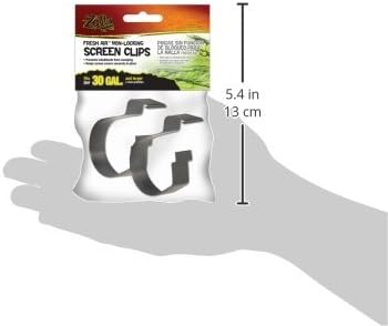 Zilla (4 Pack) Reptile Terrarium Covers Non-Locking Screen Clips, 30G+