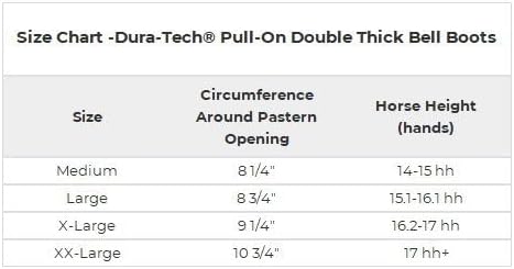 Dura-Tech Pull-On Double Thick Bell Boots for Horses | Extra Heavy-Duty Gum Rubber | 3/8" Thickness for Shock Absorption | Durable Overreach Protection