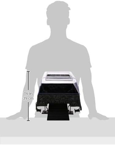 PENN-PLAX Reptology Turtle Topper – Above Tank Basking Platform That Safely Mounts to Standard Size Tanks Including 10g, 20L, 20H, 29g, up to 55 Gallons and 13” Wide – Black Color (REP600)