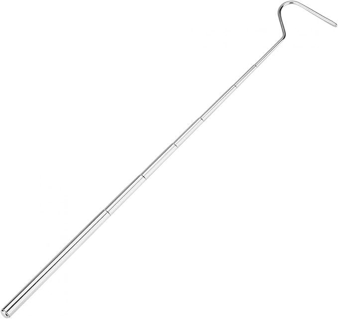 Collapsible Snake Hook Stainless Steel Extensible Snake Catcher Capture Hook for Catching Handling Grabber Separate Small Pet Snake