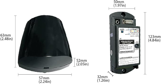 Olideauto Automatic Pet Door, Wireless Pet Detection Sensor, Wireless Fob Keys, Aluminum Alloy Color