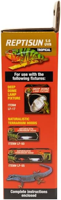 Zoo Med ReptiSun Tropical Compact Fluorescent UVB Lamp, 26 Watts,White