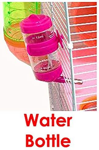 Pink Extra Large 23" Habitat Hamster Rodent Gerbil Mouse Mice Rat Wire Cage Long Crossing Tube & Deep Tray Expandable and Customizable 23.2" L x 14" W x 15.7" H