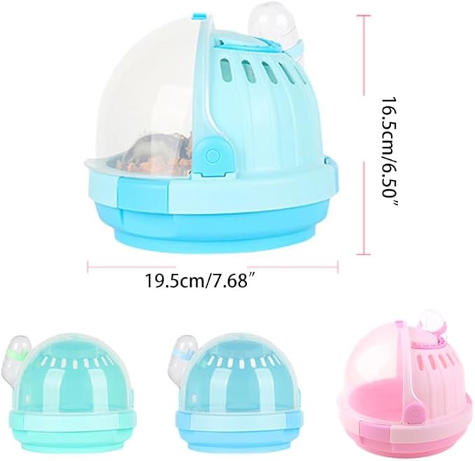 Pet Cages Travel Cage Hamster Outgoing for Bag with Water Bottle for Pet Accessories(Green)