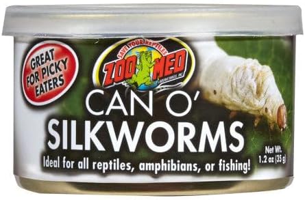 Zoo Med Can O' Silkworms Bearded Dragon Food 1.2 oz.