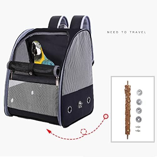 Birdcages Birdcage Breathable Sling Backpack Foldable Lightweight Outdoor Travel Multifunctional Pu Mesh Pet Parrot Parrot Bag,Zn
