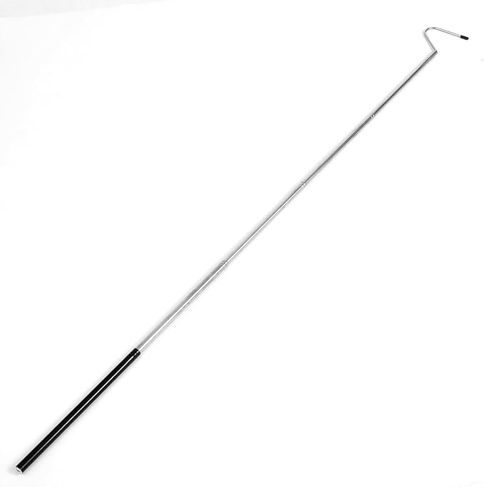 Mabor 40 Inch Snake Hook, Stainless Steel Extensible Retractable Grappling Hook, Pick-Up Handling Tool Pool Skimmer Basket Hooks
