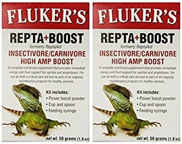 FOXCUP 2 Pack Repta+Boost Insectivore/Carnivore High Amp Boost for Reptiles & Amphibians, 3.6 Ounce
