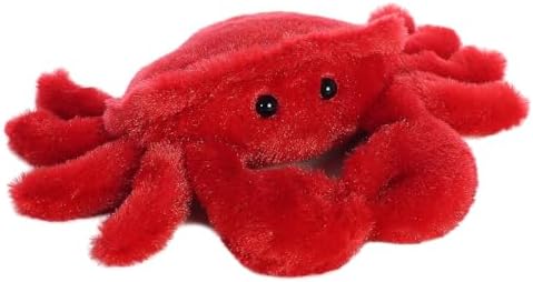 Aurora?? Adorable Mini Flopsie??? Crab Stuffed Animal - Mini Companions Ready for Playful Adventures - for Kids All Ages, Toddlers, Adults, and Families - Red 8 Inches by Aurora%C2%AE