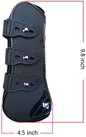 Open Front Jumping Tendon Horses Boots, Secure Leg Protection, Lightweight and Tough Dressage Horse Riding Equestrian Equipment