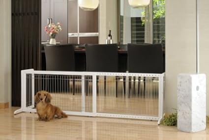 Richell Freestanding Pet Gate, Large, Origami White