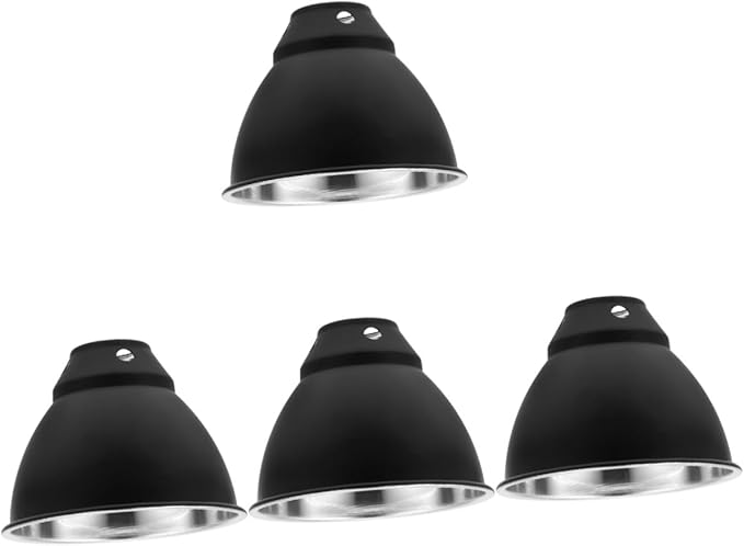 STOBAZA 4pcs Reptile Heat Lamp Shade Reflector Fixture for Terrarium Design for Efficient Energy Use Easy Installation for Lizard Bearded Dragon Turtle and Snake Tanks