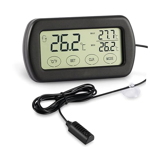 LCD Digital Thermohygrometer Egg Hatching Pet Monitor Alarm Function Material