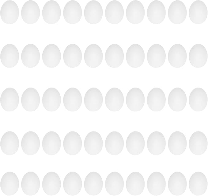 50pcs Pigeons Egg Plastic Simulation Hatching Breeding Supplies for Birds Fake Pigeons Egg Solid