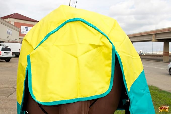 HILASON 84" 1200D Winter Waterproof Turnout Horse Blanket Belly Wrap Yellow