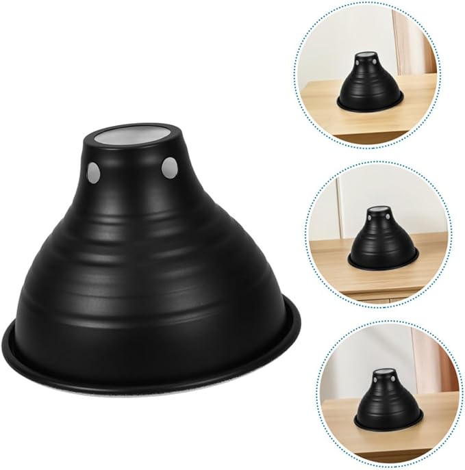 HOMSFOU 3Pcs Reptile Insulation Lampshade for Heat Lamp Reflective Cover for Various Reptile Cages Easy Installation Safe Design for Turtles Lizards and More