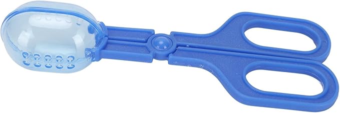 Reptile Feeding Clamp, Amphibian Terrarium Feeding and Cleaning Tool Reptile Poop Scoop, Multipurpose Reptile Feeding Claw Collector Reptile Feeding Clip with Vents for Tortoise Lizard Spider(Blue)