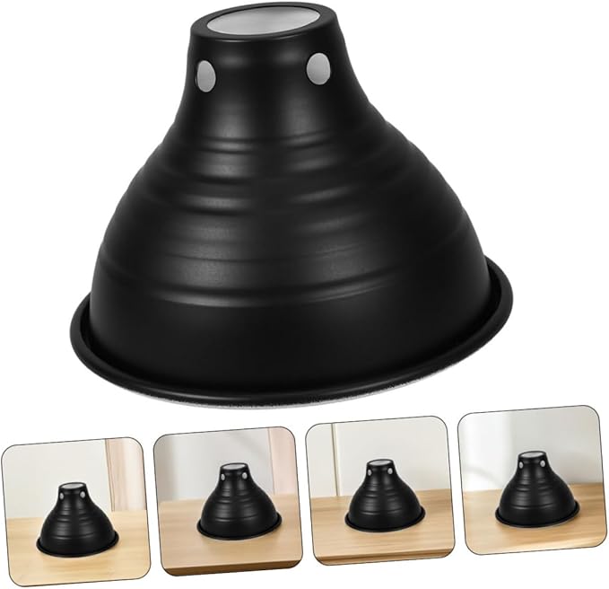 Housoutil 3pcs Reptile Heat Lamp Dome Insulation Shade Fit Reflective Cover for Reptiles Safe Heating for Pet Stores Homes and Labs