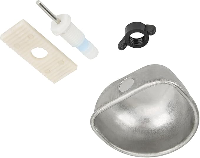 Rabbit Breeding Water Bowl 10PCS, Small Animal Nipple Drinking Water Bowl Water Feeder, Solid Stainless Steel Rabbit Water Feeder Anti Scratch 3.54x2.60x1.18inch Coop Cup