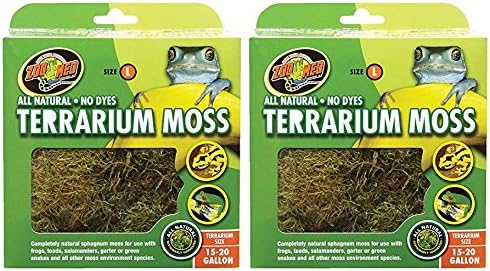 Zoo Med 2 Pack of Terrarium Moss, Large, 15 - 20 Gallon Per Pack