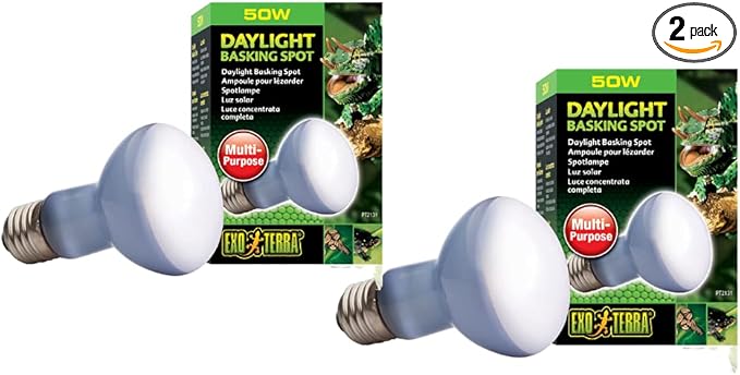 EXO-TERRA Sun Glo Neodymium Basking Spot Lamps 50 Watts - Pack of 2