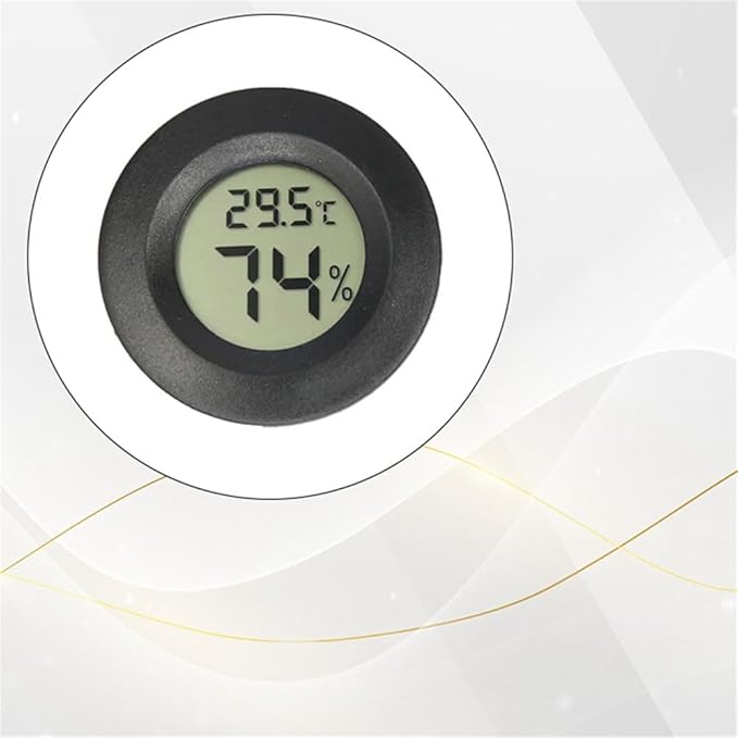 for 8 Pack Mini LCD Digital Thermometer Hygrometer Round Temperature and Humidity Sensor Applicable to Freezer, Wine Cabinet, Reptile Pet Box