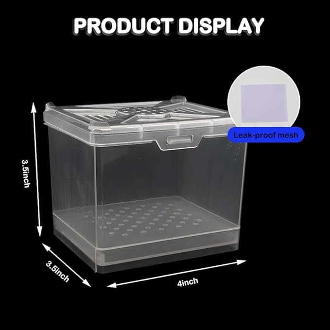 1 Pack Spider Cage Manti Feeding Box to Breed Live Worms for Small Reptile Spider Manti Insects (White)