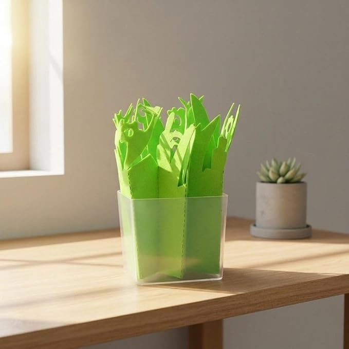 Humidifier with Artificial Plants for Reptiles, Humidifier with Water Basin, Humidification System for Frogs, Green