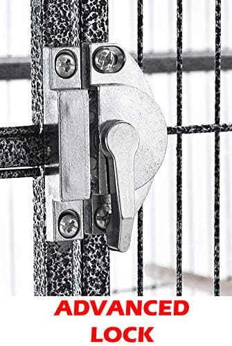 Pet Products 64" Extra Large Wrought Iron Breeding Bird Flight Home Cage Side Nesting Box Doors Tight 1/2-Inch Bar Spacing with Removable Rolling Stand