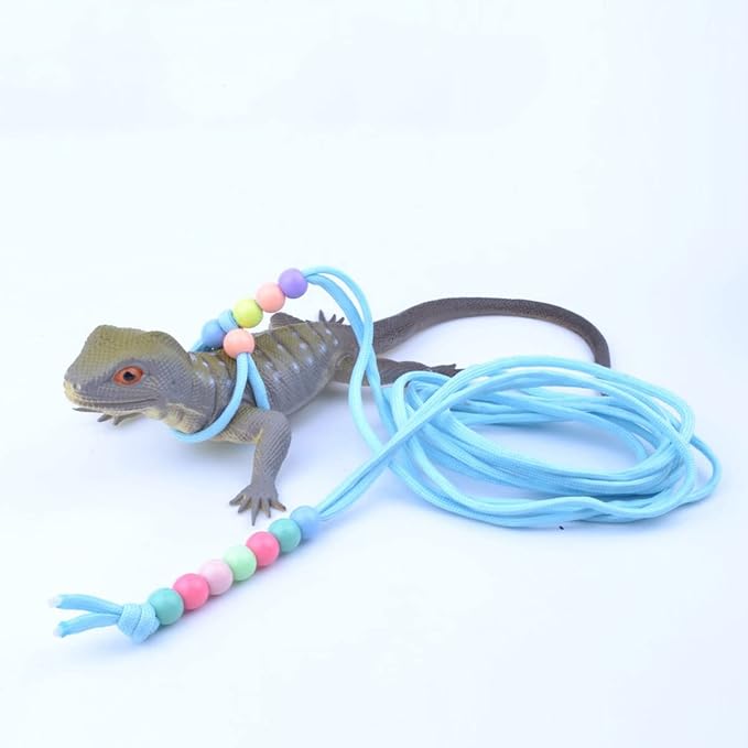 1 Pcs Adjustable Lizard Harness Walking Harness Bearded Dragon Leash Reptile Dragon Leash Harness Lead for Small Animal Hamster Reptiles