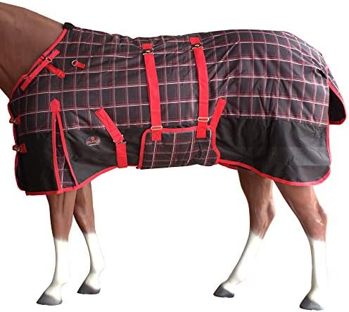 HILASON 1200D Winter Waterproof Poly Horse Blanket Belly Wrap | Turnout Blankets for Horses