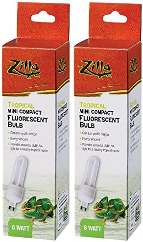 Zilla (2 Pack) Mini Compact Tropical Fluorescent Bulb, 6 Watt