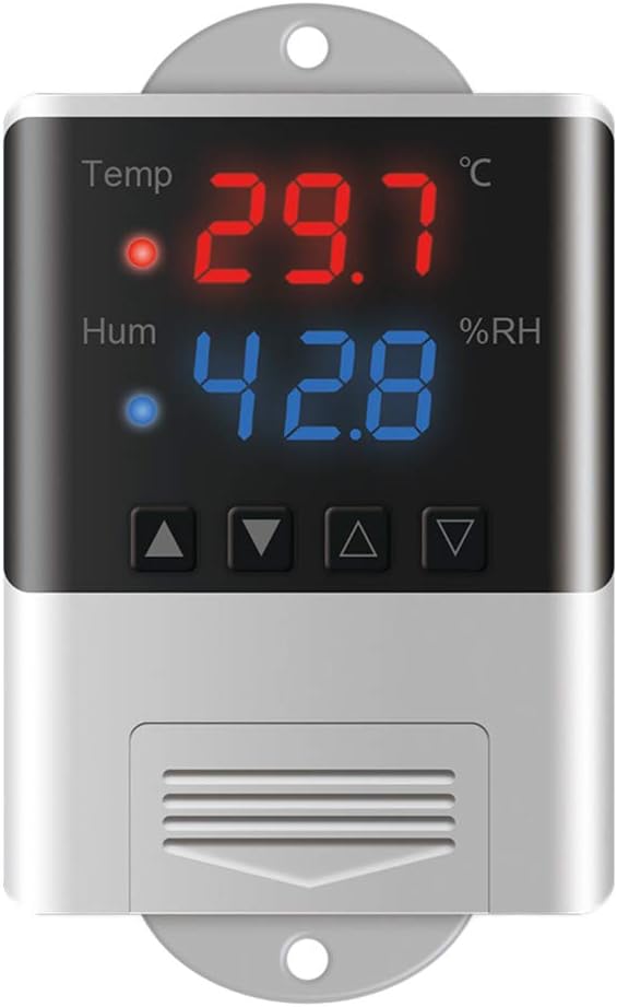 Portable Temperature Humidity Hygrometer Thermostat AC 110V 220V Display 20~60°C/0~100% RH Easy Installation