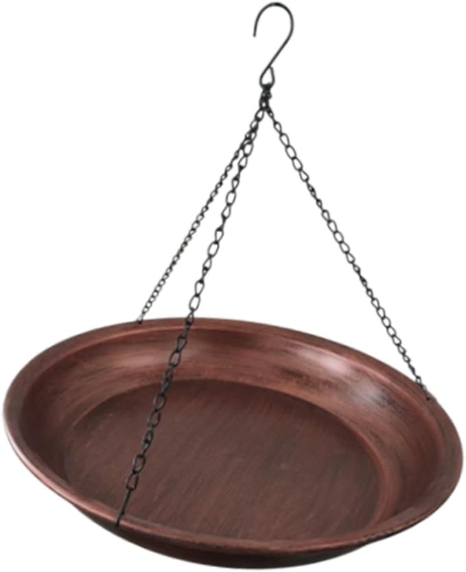 Hanging Bird Feeder Hanging Bird Bath Multipurpose Waterer with Hook Food Bowl Feeding Plate for Yard Garden Decoration Lawn