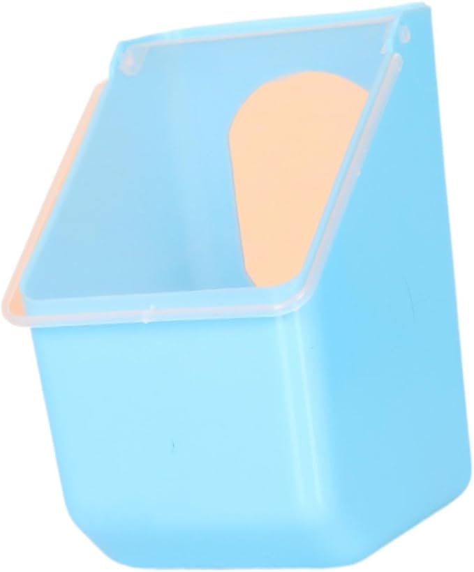 Pigeon Feeder, Food Storage Case, Single Hole Hanging Box, Dove Bird Feeding Case for Parrots Canaries Chickens Pigeons, Blue