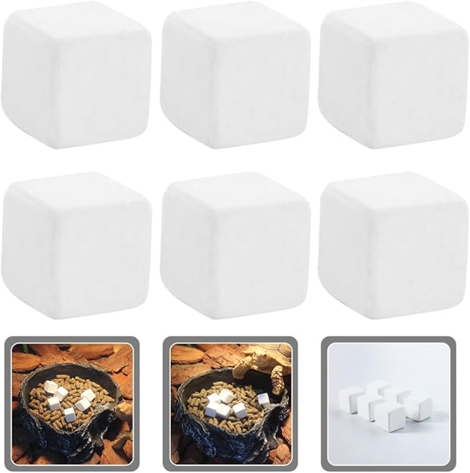 EXCEART 6pcs Calcium Blocks for Turtles and Reptiles Essential Mineral Cubes for Healthy Growth Convenient Aquatic and Terrestrial Use Enriched Trace Elements