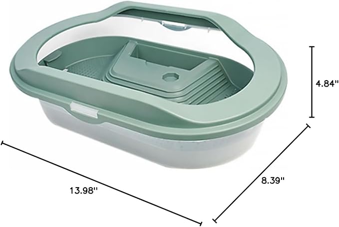 Turtle Tank Terrarium with Basking Platform 20-Gallon Reptile Aquarium for Turtles and Aquatic Pets Sturdy Non-Toxic Materials Easy to Clean