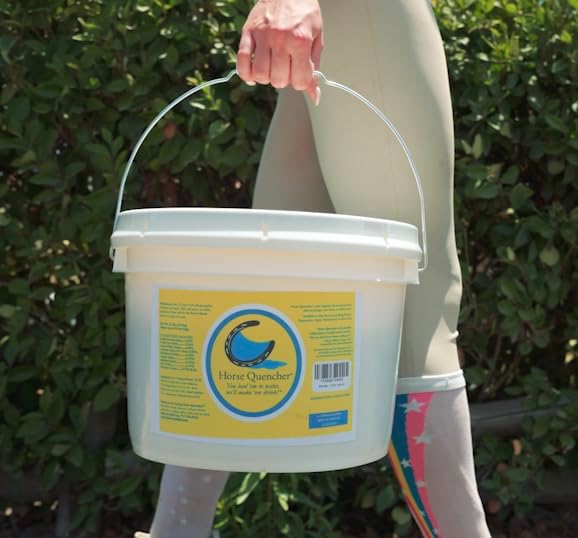 Horse Quencher Flavored Horse Hydration Supplement, Thirst Quencher for Horses, 13 lbs Pail, All-Natural Grains for Equestrians and Horse Owners, Aids in Preventing Health Issues