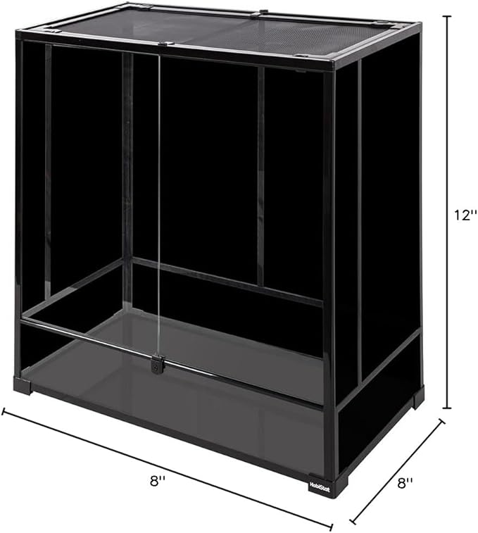 Habistat Glass Terrarium for Reptiles 36"x18"x36" – Stackable Reptile Enclosure for Inverts & Amphibians with Lock & Waterproof Base, Ideal Terrarium Tank for Chameleons, Geckos and Bioactive Setups