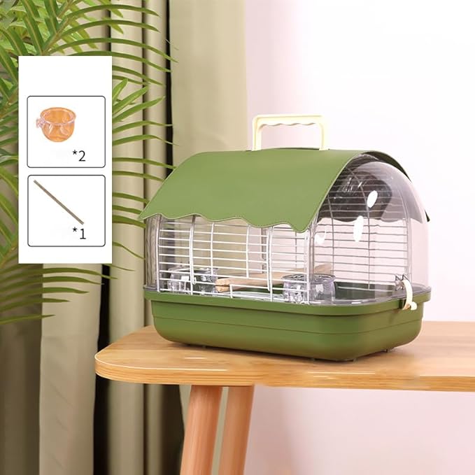 Genérico Travel Cage for – Bird Carrier Portable Birds, Ergonomic, Modern, with Carry Handle Budgies, Lovebirds Goldfinches Canaries and Nymphs | Multipurpose Outdoor Indoor Utility