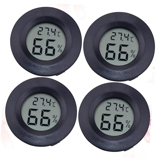 Kisangel 8pcs Digital Humidity Reptile Tank Accessories Indoor Thermometer for Home Temperature Humidity Reptile Pet Box Compact