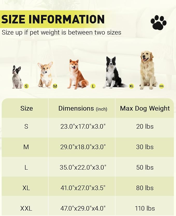 NUPIDA Dog Bed for Crate for Medium Size Dog, Machine Washable Bed Plush Pet Kennel Pad with Non-Slip Bottom, Pet Sleeping Mat, 29x18 Inch, Dark Gray