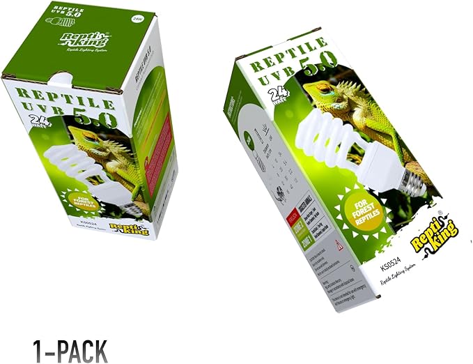 UVB Reptile Light, UVB5.0 24W, UVA UVB Reptile Light Bulb Lamp for Turtle Snake Lizard Leopard Gecko,Crested Gecko, UVB Bulbs for Tropical Reptiles