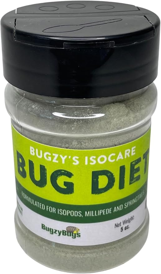 IsoCare Isopod Food All Natural Nutrients Complete Diet for Bugs Isopods Millipede & Springtails 5oz Shaker