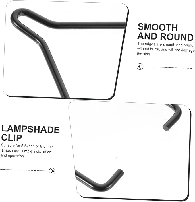 DOITOOL 10pcs Reptile Lampshade Clips Sturdy Iron Clamps for 5.5 or 8.5 Inches Lampshade Fixation User-Friendly