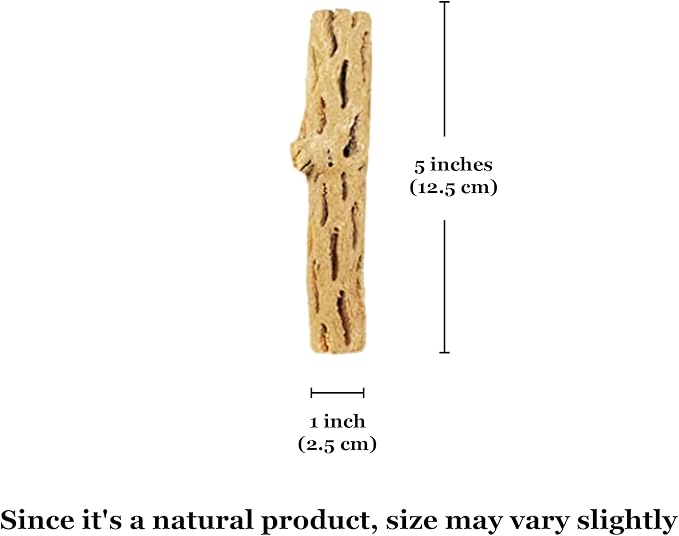 SunGrow Leopard Gecko Cholla Wood, 5 Inches Long, Create Basking Spot, Artistic Home-Decor, Lizards and Bearded Dragons, 3-Pack
