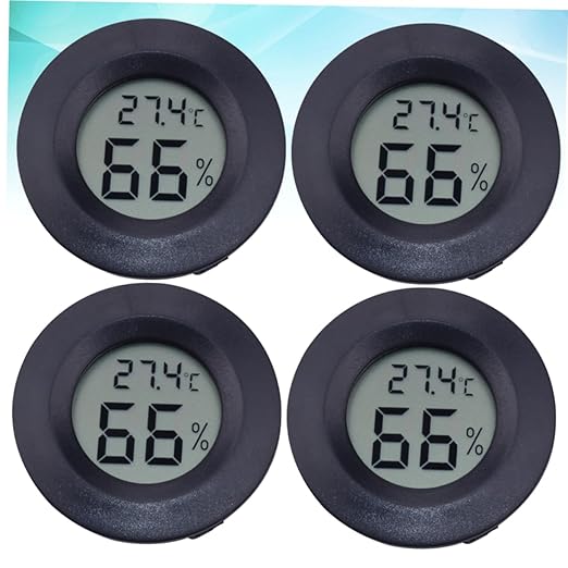 Abaodam 8pcs Portable Digital Hygrometer Thermometer Reptile Pet Box Humidity Temperature Humidity for House