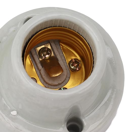 Reptile Ceramic Heat Lamp Holder E27 Socket – Adjustable Heat Light Fixture for Lizard, Tortoise, Snake & Amphibians – High Temperature, Universal | Lamp Base for Terrarium (US Plug 120V)