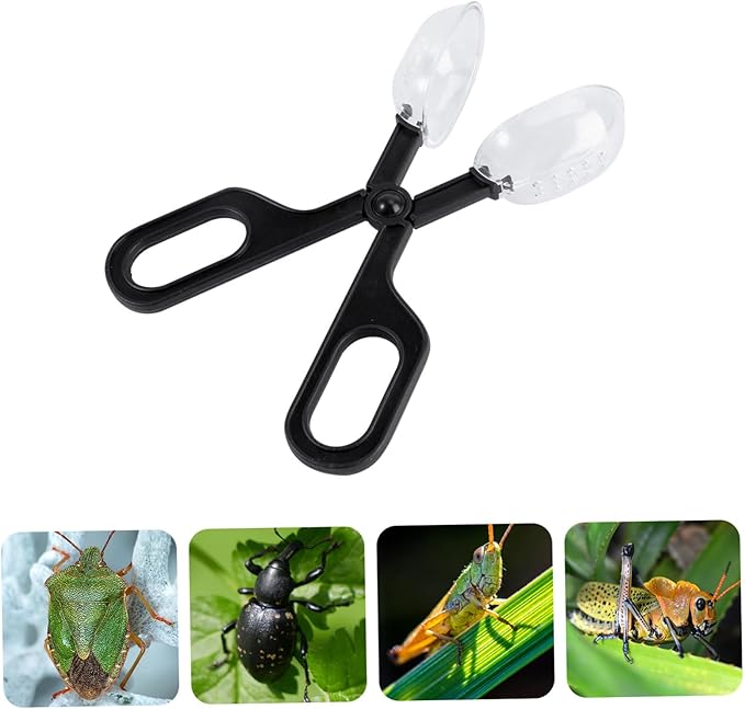 Happyyami 3pcs Reptile Feeding Clip Durable Cleaning Clamp for Crickets and Insects Flexible Handle Design for Easy Use Tool for Reptile Care
